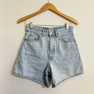 Everlane A Line Denim Shorts Light Wash Size 25